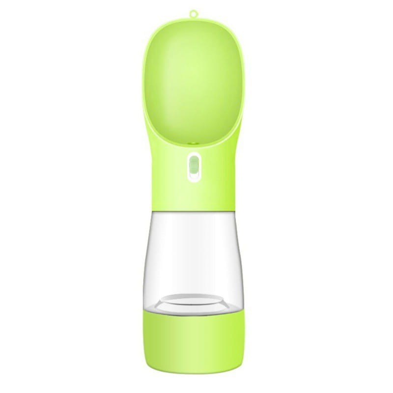 Gourde pour chien, gamelle de voyage portable pour chien 458 ml, en plastique citron vert et transparent, avec bec verseur pour boire facilement