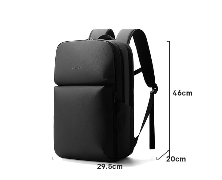 black range business commuter backpack with sleek minimalist design and structured compartments for large capacity laptop storage.