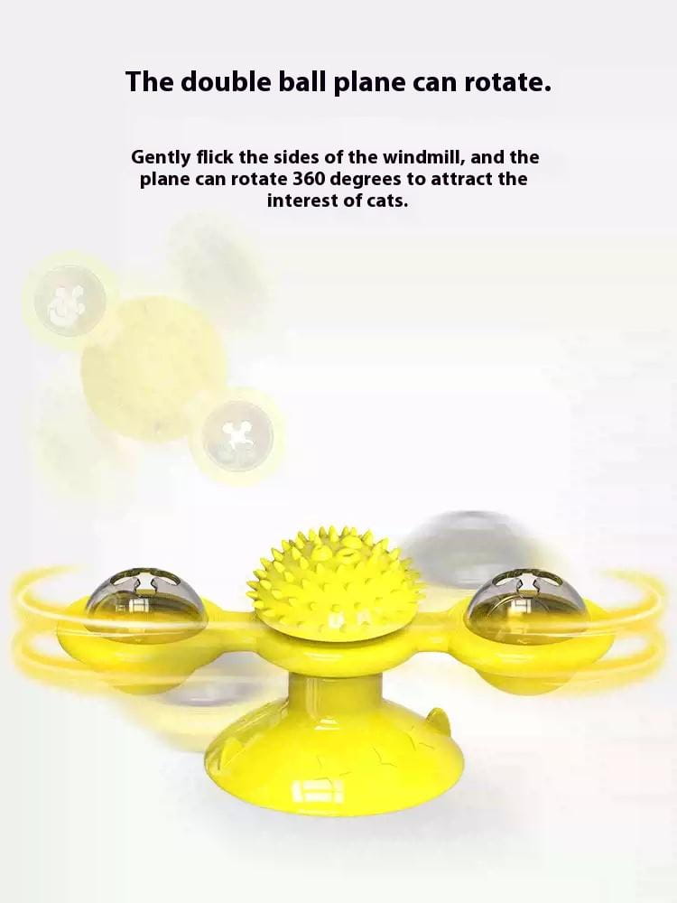 Interactive Windmill Cat Toy Set with Led Light Ball