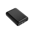Black matte rectangular 20000mah power bank with two usb ports for air conditioning clothing and heated vests