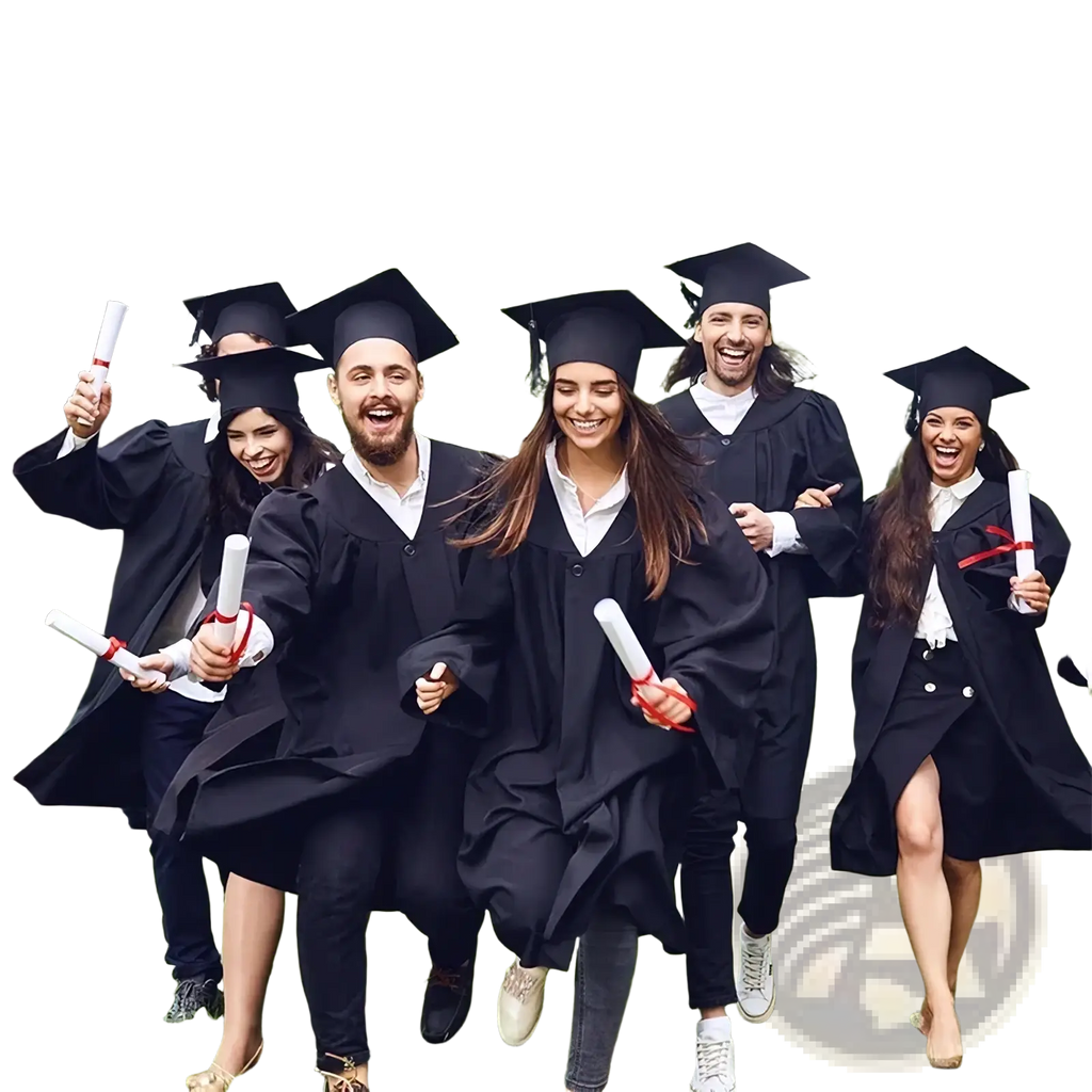 Black adult graduation cap with black tassel showing the back side for 2025 graduation ceremonies