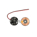 20w wireless charger circuit board with 43mm diameter copper coil, black pcb, usb port, and wires for cell phone charging