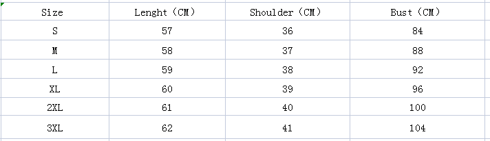 Size chart displaying measurements in centimeters for a leather moto jacket with high collar and puff sleeves available in sizes S through 3XL.