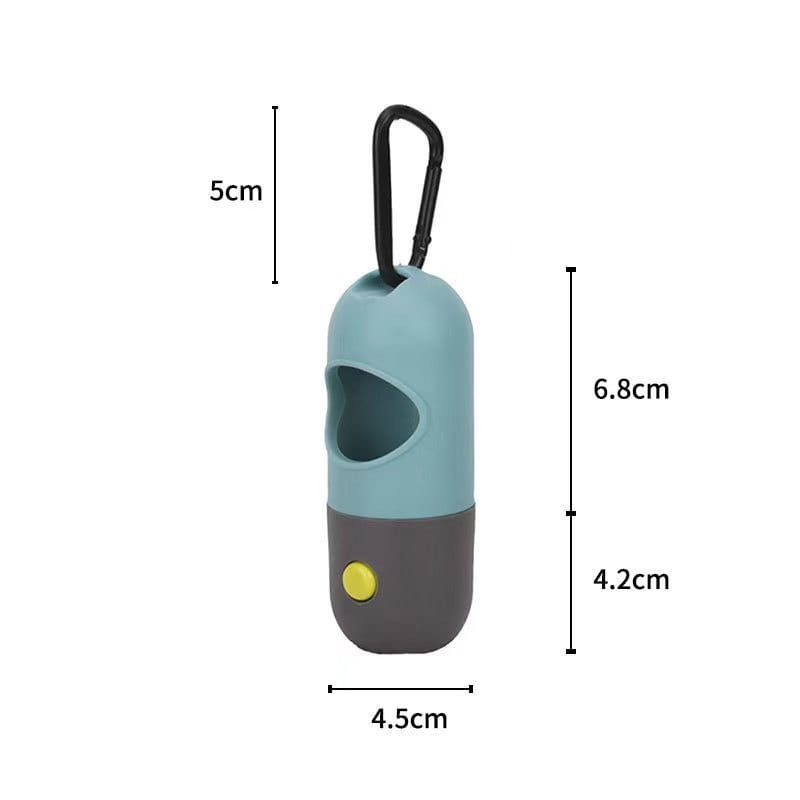 Distributeur de sacs pour déjections canines à lumière à DEL