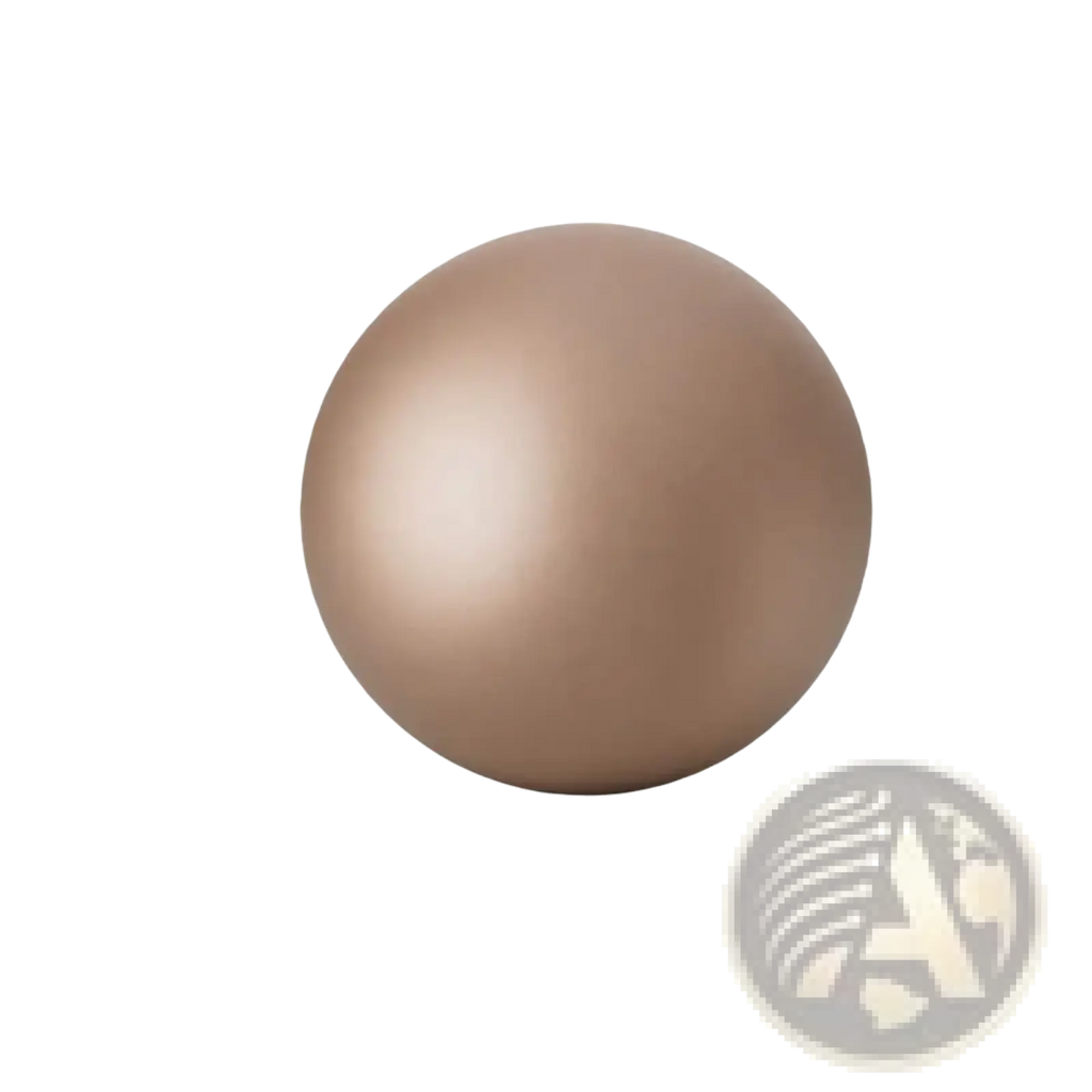 A smooth matte finished beige 22 cm anti burst pilates yoga ball for fitness core training