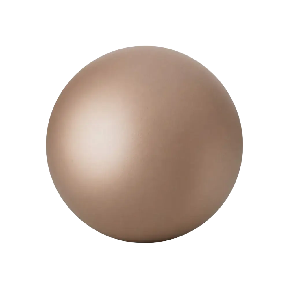 22 cm anti burst pilates yoga ball in smooth beige matte finish for fitness core training exercises