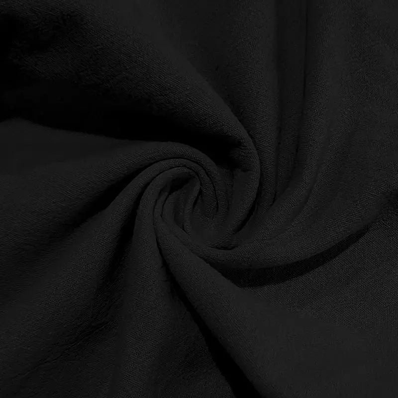 men’s black linen joggers casual drawstring pants made from soft-textured fleece fabric with a plush cozy appearance