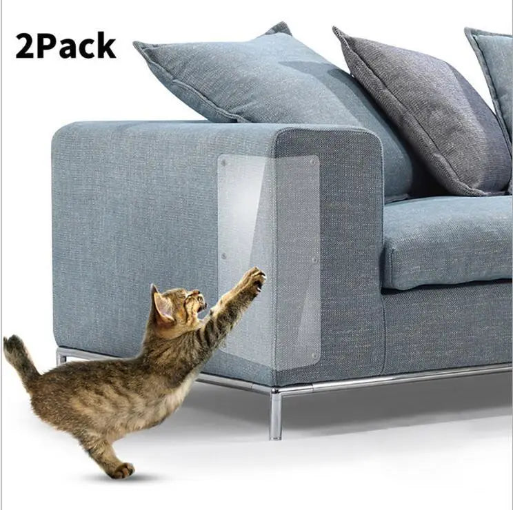 clear transparent protective sleeve in a 2 pack designed to shield furniture from pet scratches measuring 30x45cm.