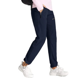 Men quick dry tactical hiking pants in navy blue feature a sleek tapered fit with subtle side pockets designed for athletic use.