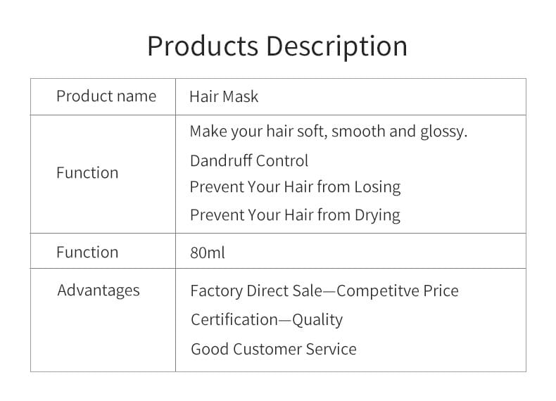 le masque capillaire vikada hair repair, traitement de fort hydratation 80 ml, dans un pot blanc, conçu pour rendre les cheveux souples, lisses et brillants, tout en contrôlant les pellicules et en aidant à prévenir la casse