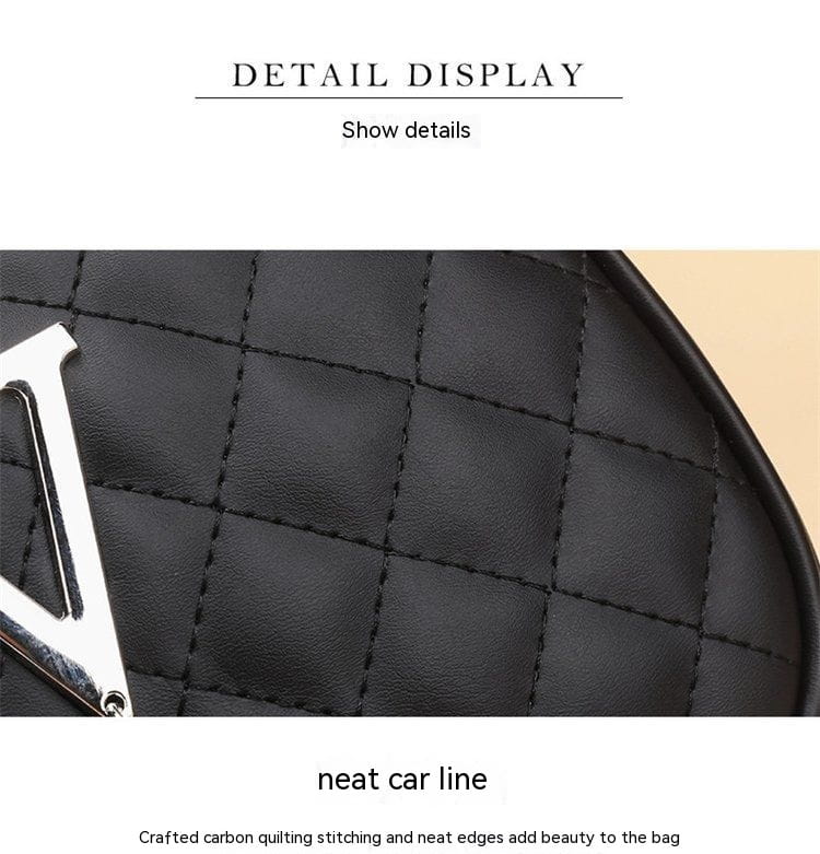 Black quilted leather handbag with silver hardware chain strap and a silver-tone metallic logo clasp.