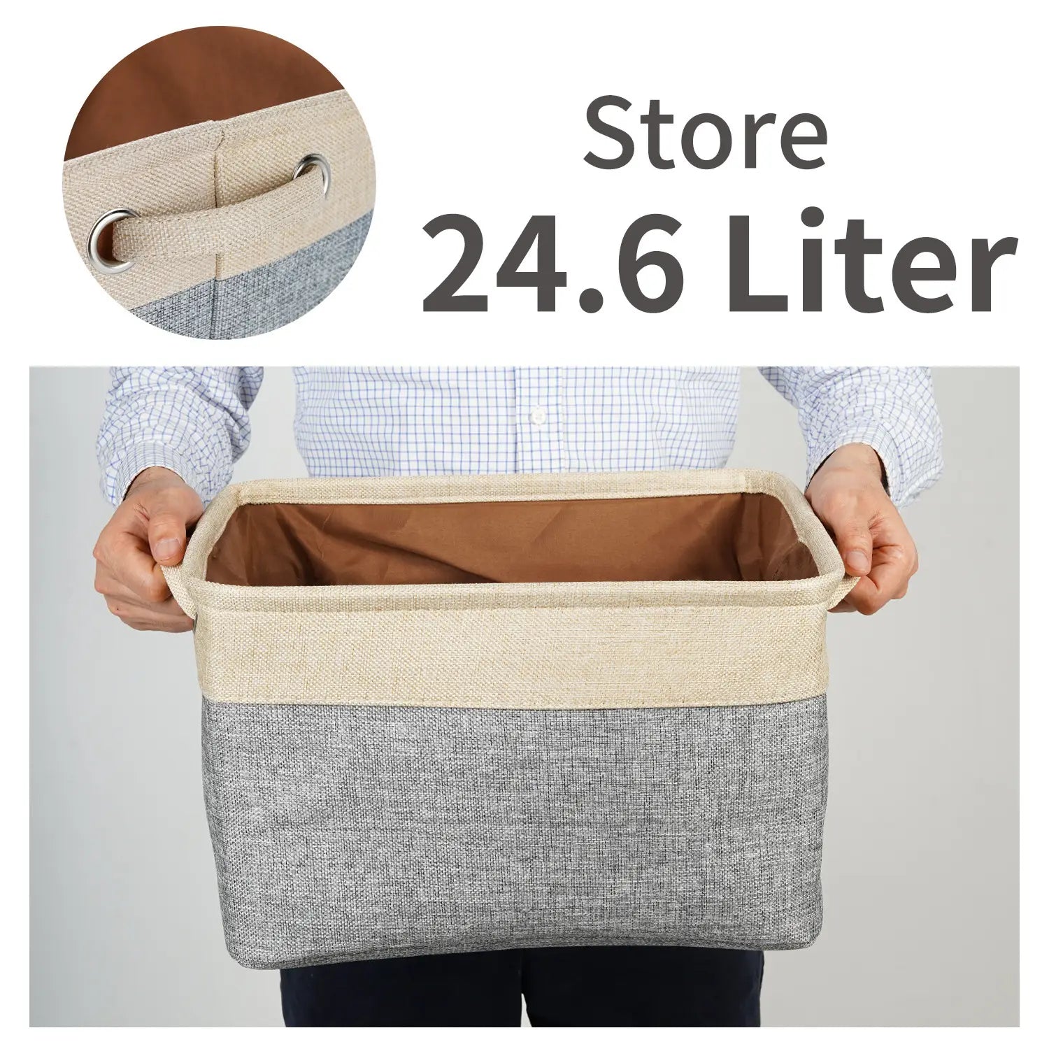 Dog Toy Basket Linen Storage Bin for Pet Supplies