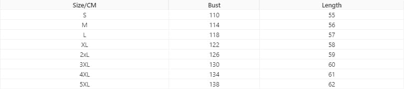 The image shows a size chart for a faux leather bomber jacket retro biker style listing sizes s through 5xl with corresponding bust and length measurements in centimeters.