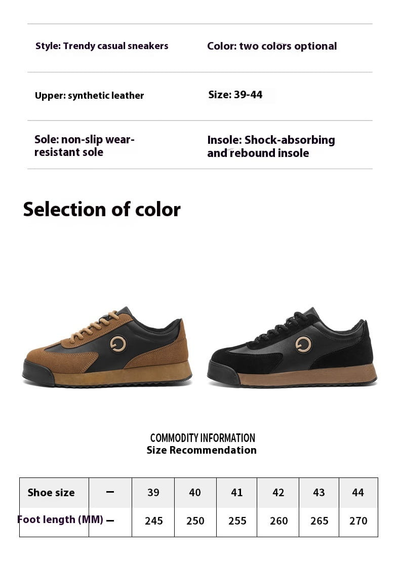 Baskets décontractées imperméables en cuir pour homme avec une tige en cuir synthétique bicolore noir et tan, des lacets assortis et une semelle à absorption des chocs.