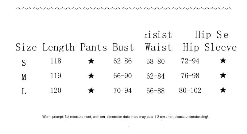 Size chart for ruched halterneck satin split maxi dress in centimeters showing small medium and large sizes with length bust waist hip and sleeve measurements.