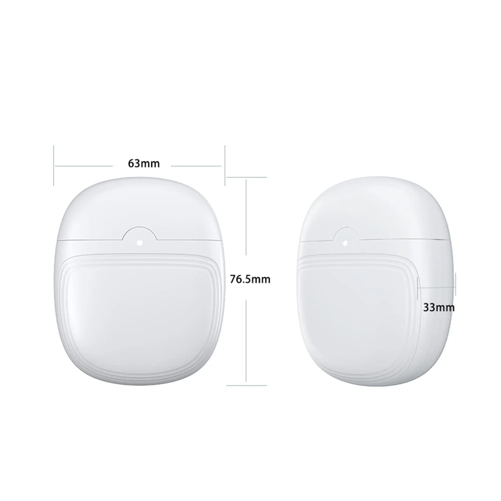 white sleek oval-shaped plastic charging case for electric nail clippers rechargeable automatic trimmer with smooth finish and subtle rounded edges