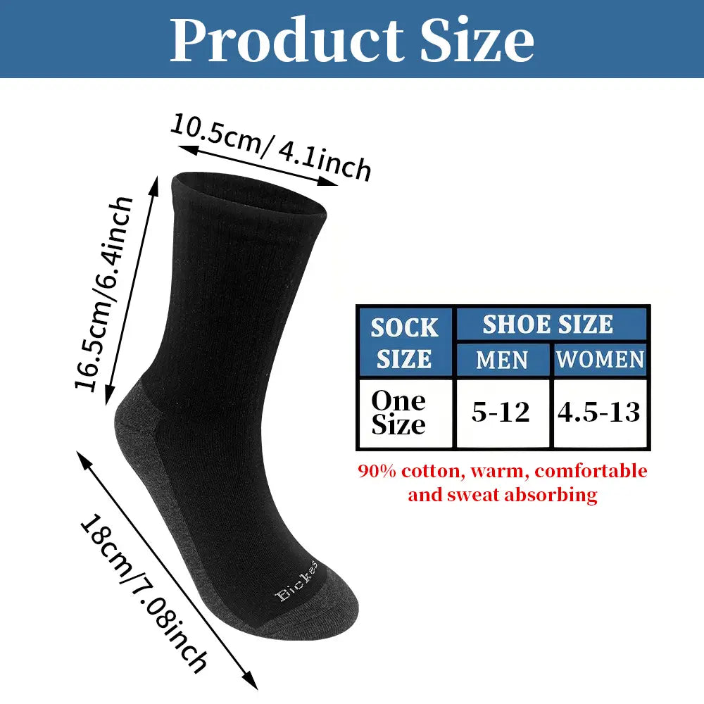 Men athletic crew sock in black with subtle gray heel and toe made from 90 percent cotton for breathable comfort and warmth