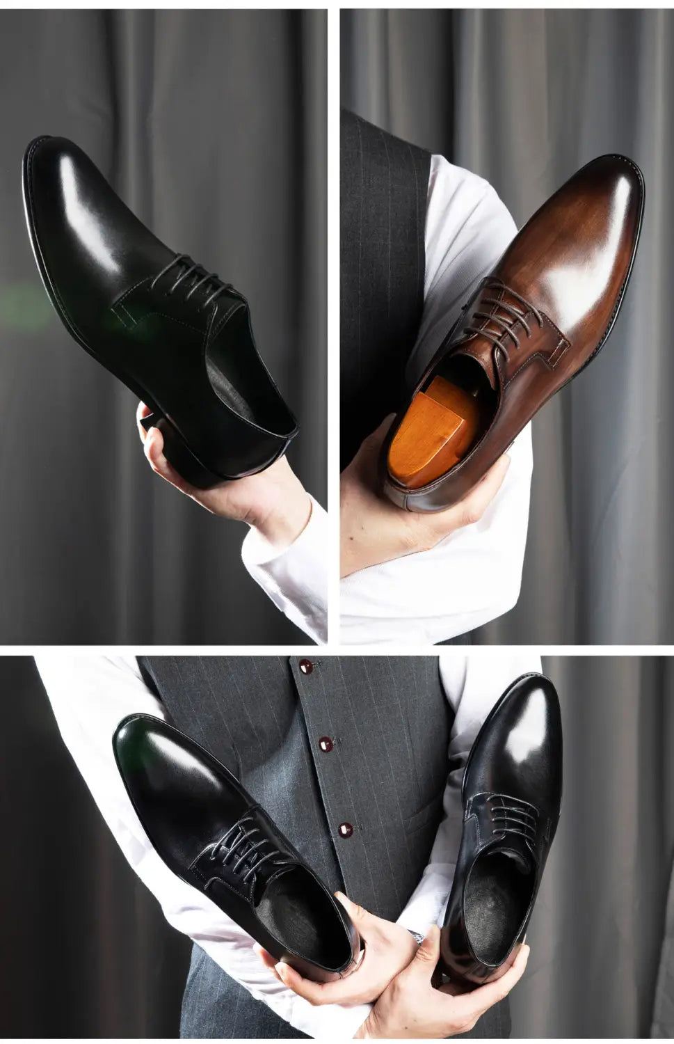 Men’s Hand Rubbed Leather Oxford Dress Shoes