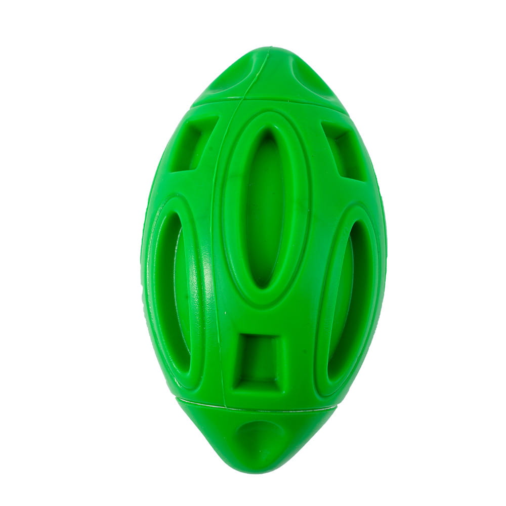 Squeaky Rubber Dog Rugby Ball Durable Fetch Toy