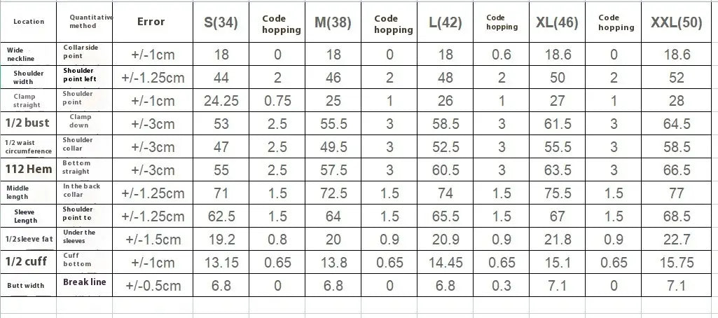 The image shows a size measurement chart for a men beige linen two piece suit detailing shoulder width bust circumference sleeve length and cuff dimensions.