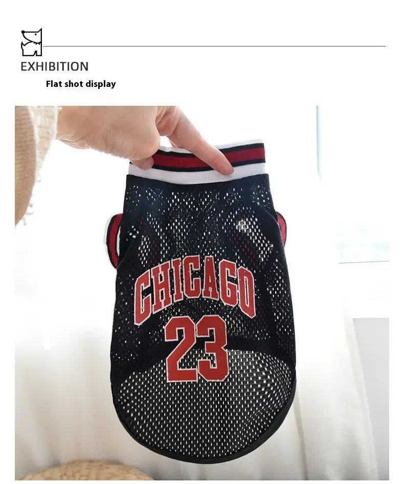 Dog Basketball Vest Mesh Summer Pet Clothes no 23