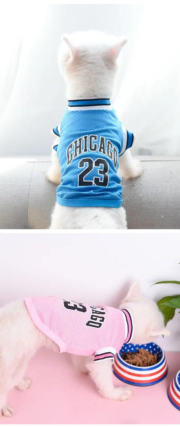 Dog Basketball Vest Mesh Summer Pet Clothes no 23