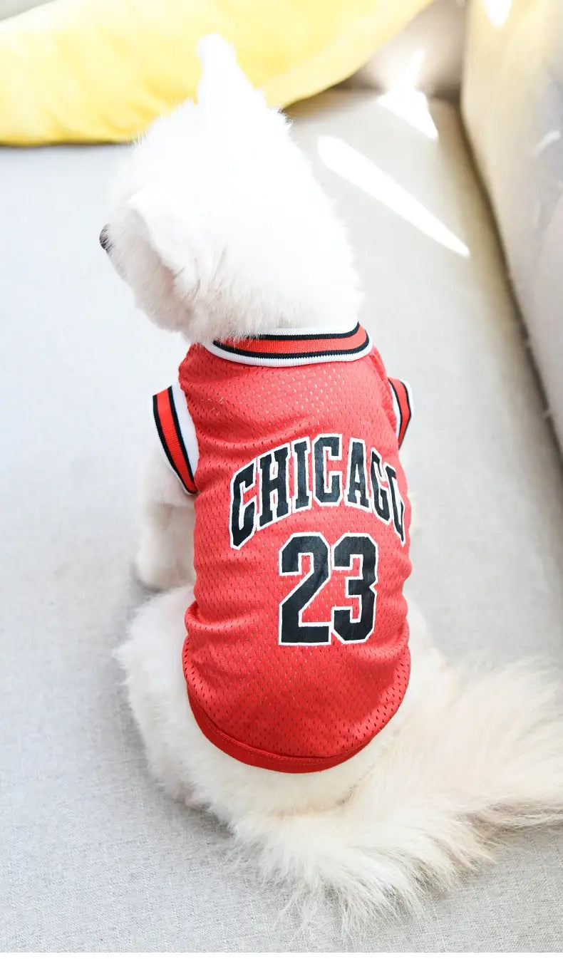 Dog Basketball Vest Mesh Summer Pet Clothes no 23