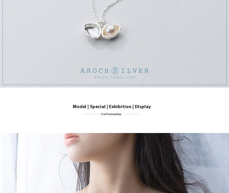 Personalized s925 silver pendant necklace featuring a delicate open seashell design with a single pearl nestled inside.