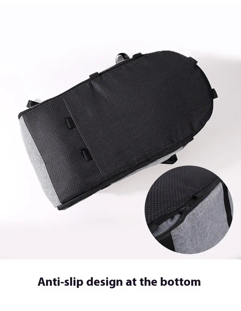 Bezug für einen Baby-Wagen-Sitz aus schwarzem und grauem strukturiertem Stoff mit rutschfestem Boden-Design für Hundesitz im Auto und Transportbox für Haustiere