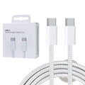White braided usb-c fast charging cable 2m with 240w power rating branded buc1co for high-speed charging