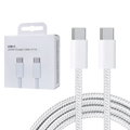 White braided usb-c fast charging cable 2m with 240w power rating branded buc1co for high-speed charging