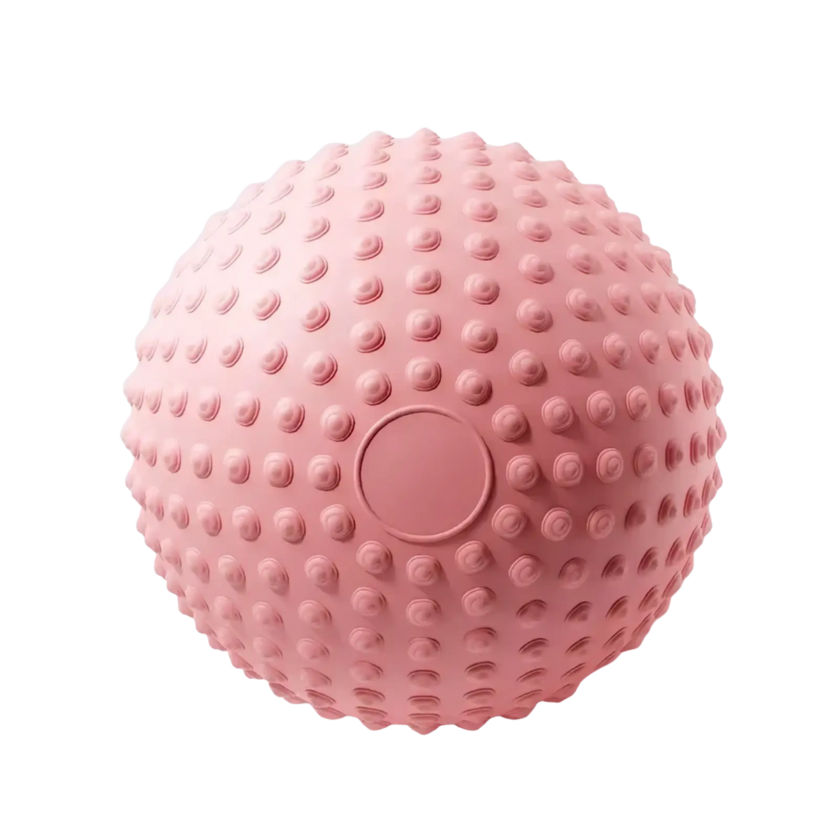 Pink 25cm dotted pilates exercise ball with raised circular bumps and smooth central button for pelvic floor use