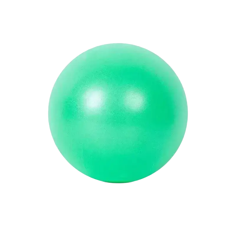 A smooth translucent mint-green glossy ball straw 25cm mini yoga ball straw ball for exercise and relaxation