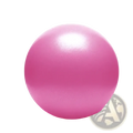 A smooth glossy pink 25cm yoga ball made of durable material for exercise gymnastic fitness pilates balance training