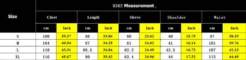 The table shows size measurements in centimeters and inches for the heather gray striped patchwork hoodie dress with pockets including chest length sleeve shoulder and waist dimensions across sizes S through XL.