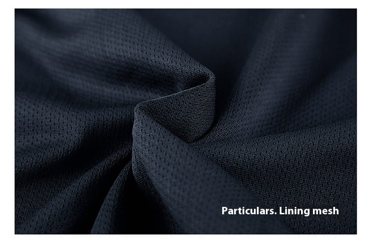 black perforated lining mesh fabric for men casual jacket lightweight outdoor windbreaker enhancing breathability and comfort