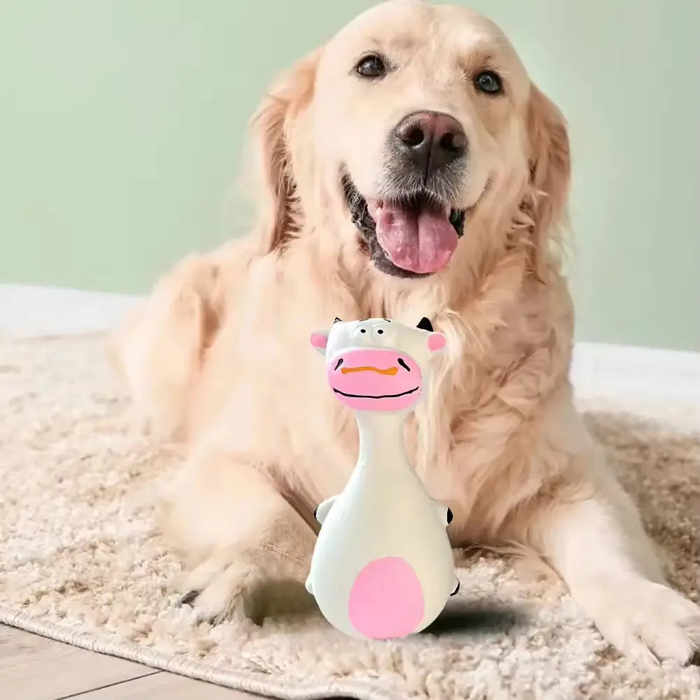Jouets en latex pour chien à couinement, lot de 4, mâche-dentition durable pour chiot