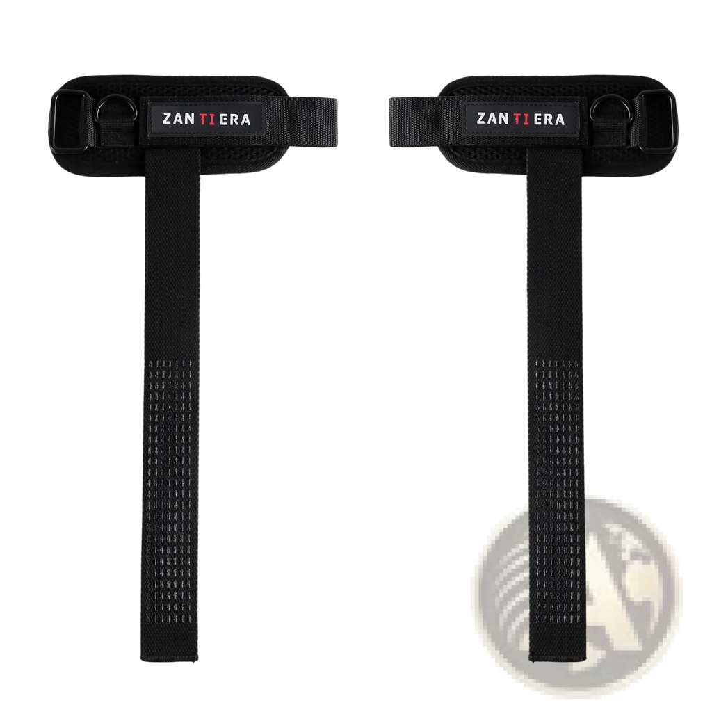 Black zantiera 3-in-1 fitness support wrist straps with adjustable velcro and textured fabric for workout protection