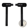 Black zantiera 3-in-1 fitness support wrist straps with adjustable velcro and textured fabric for workout protection