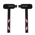Black zantiera 3-in-1 fitness support wrist straps with pink and white triangular accents for enhanced workout stability
