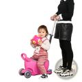 Pink plastic toddler scooter with handle and wheels 3-in-1 kids scooter ride on push walker for ages 2-6 years