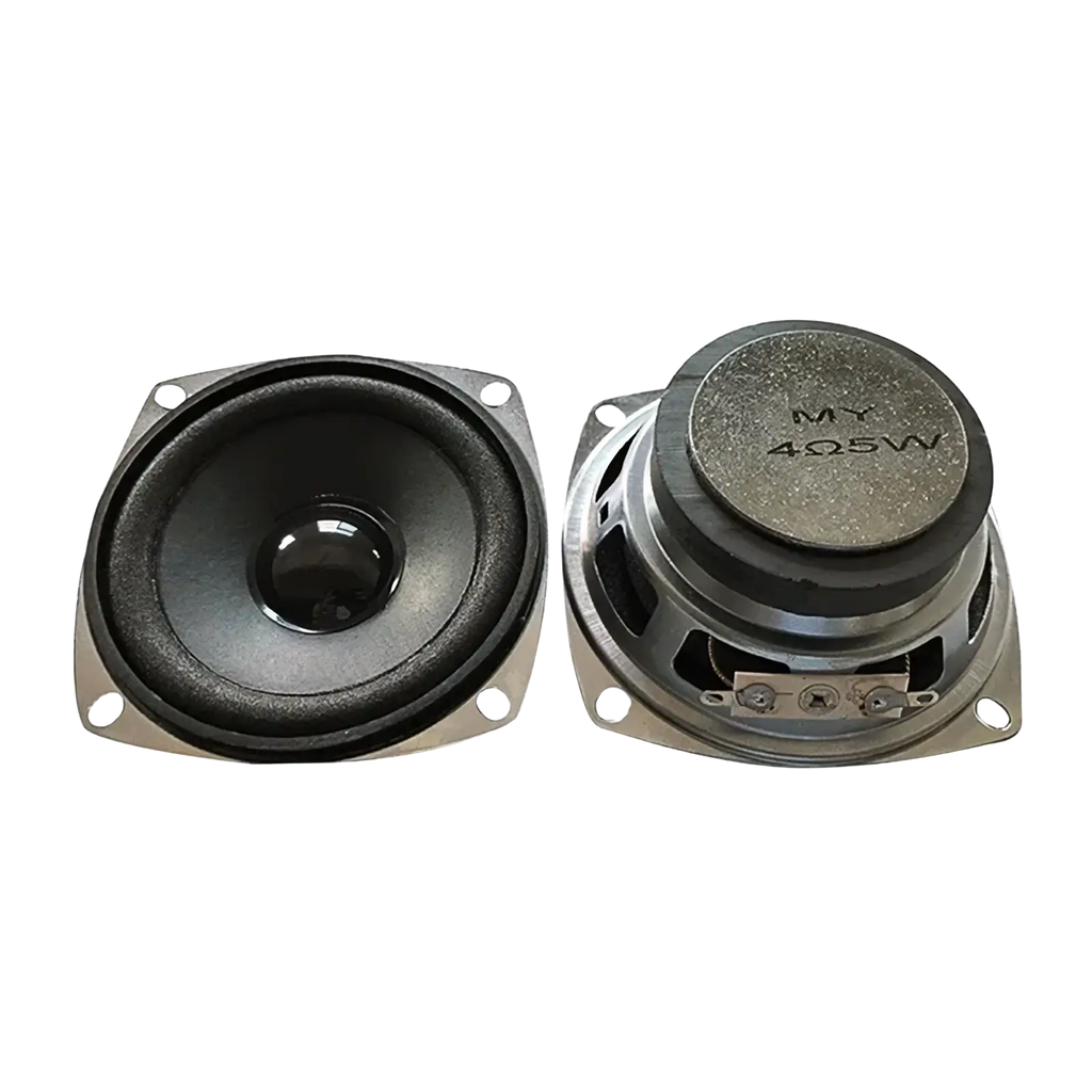 3 inch 5w full range speaker driver unit with 77mm diameter black cone and silver metal frame