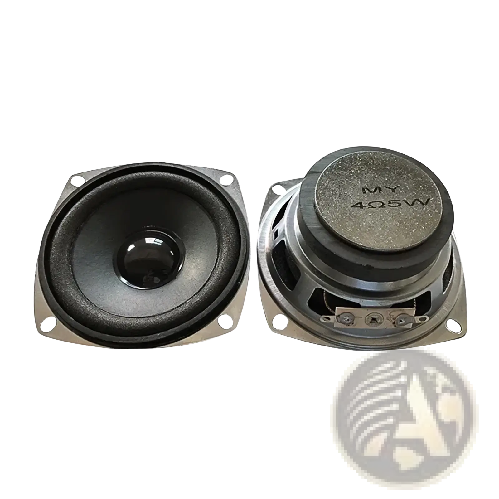 3 inch 5w full range speaker driver unit with 77mm diameter black cone and silver metal frame