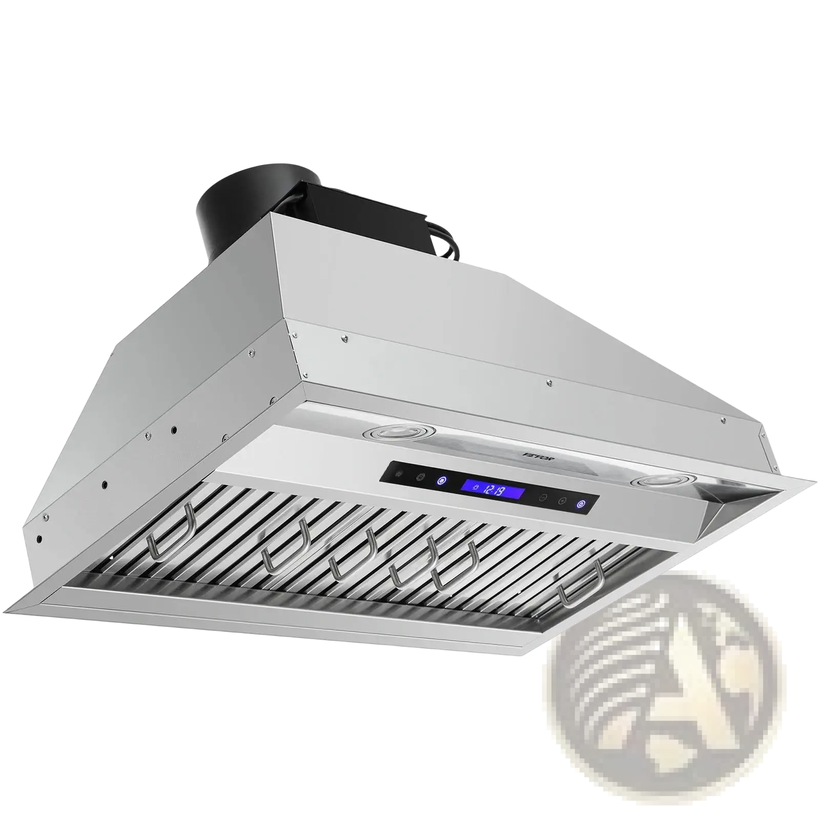 30 inch insert range hood stainless steel vent with sleek modern design and digital display 900 cfm airflow capacity