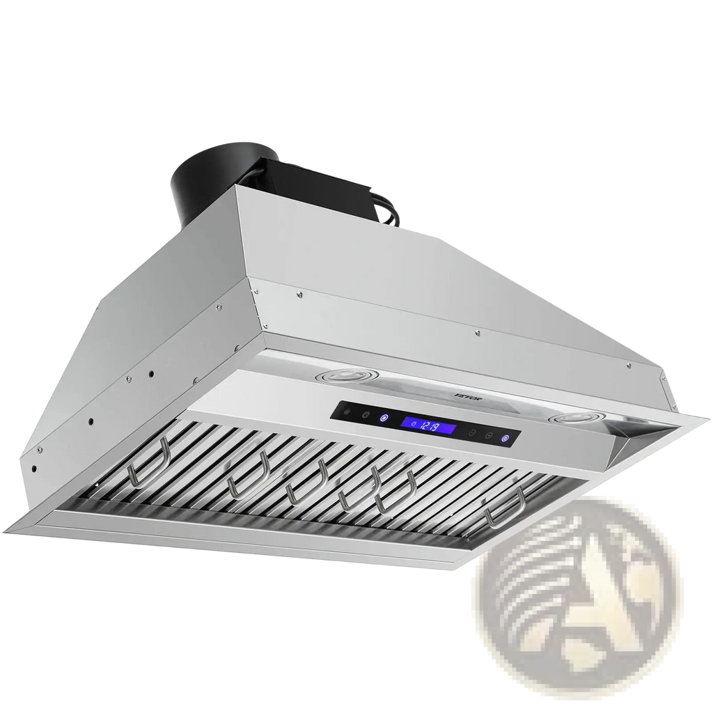 30 inch insert range hood stainless steel vent with sleek modern design and digital display 900 cfm airflow capacity