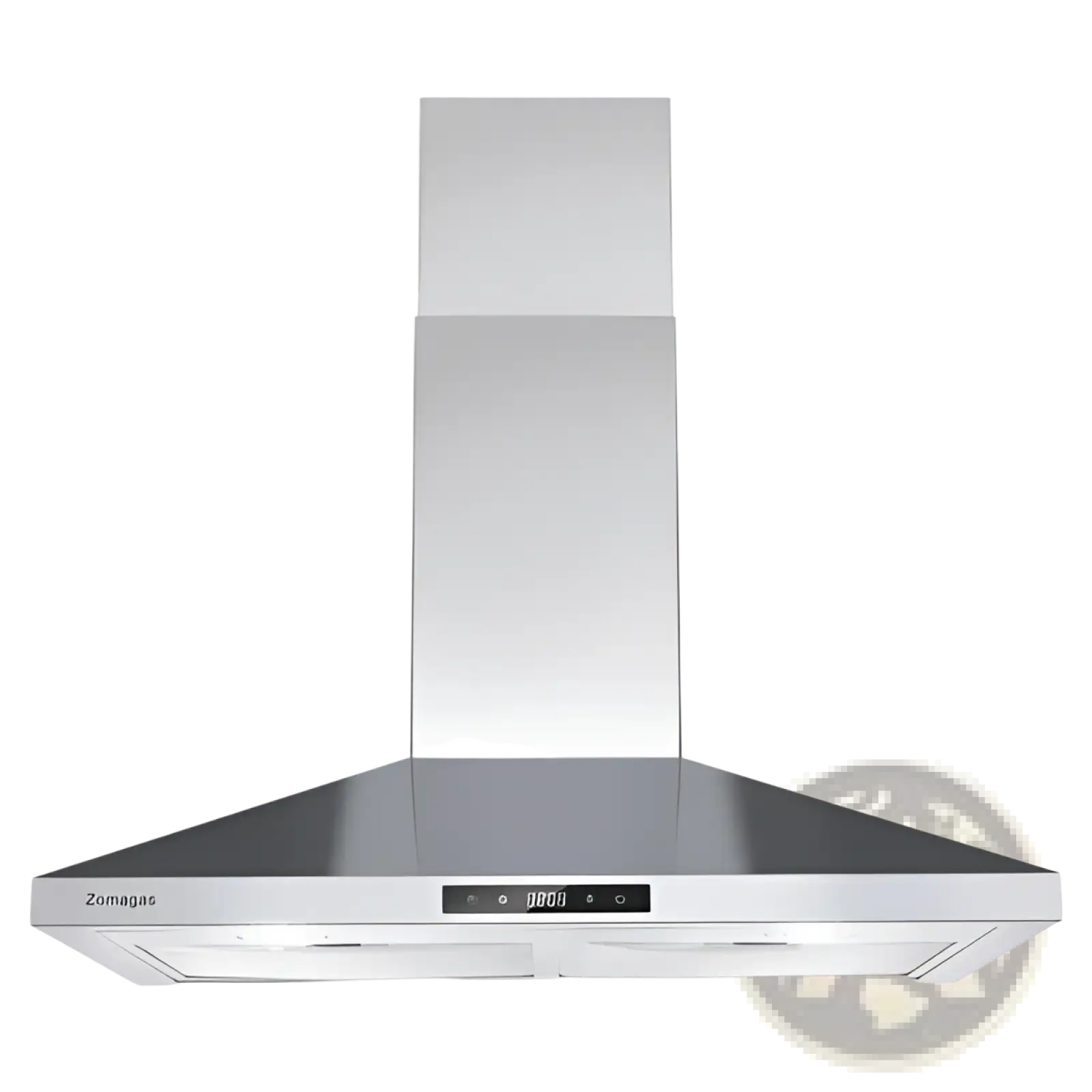 Stainless steel 30 inch wall mount zomagas range hood with sleek modern design and digital control panel 450 cfm