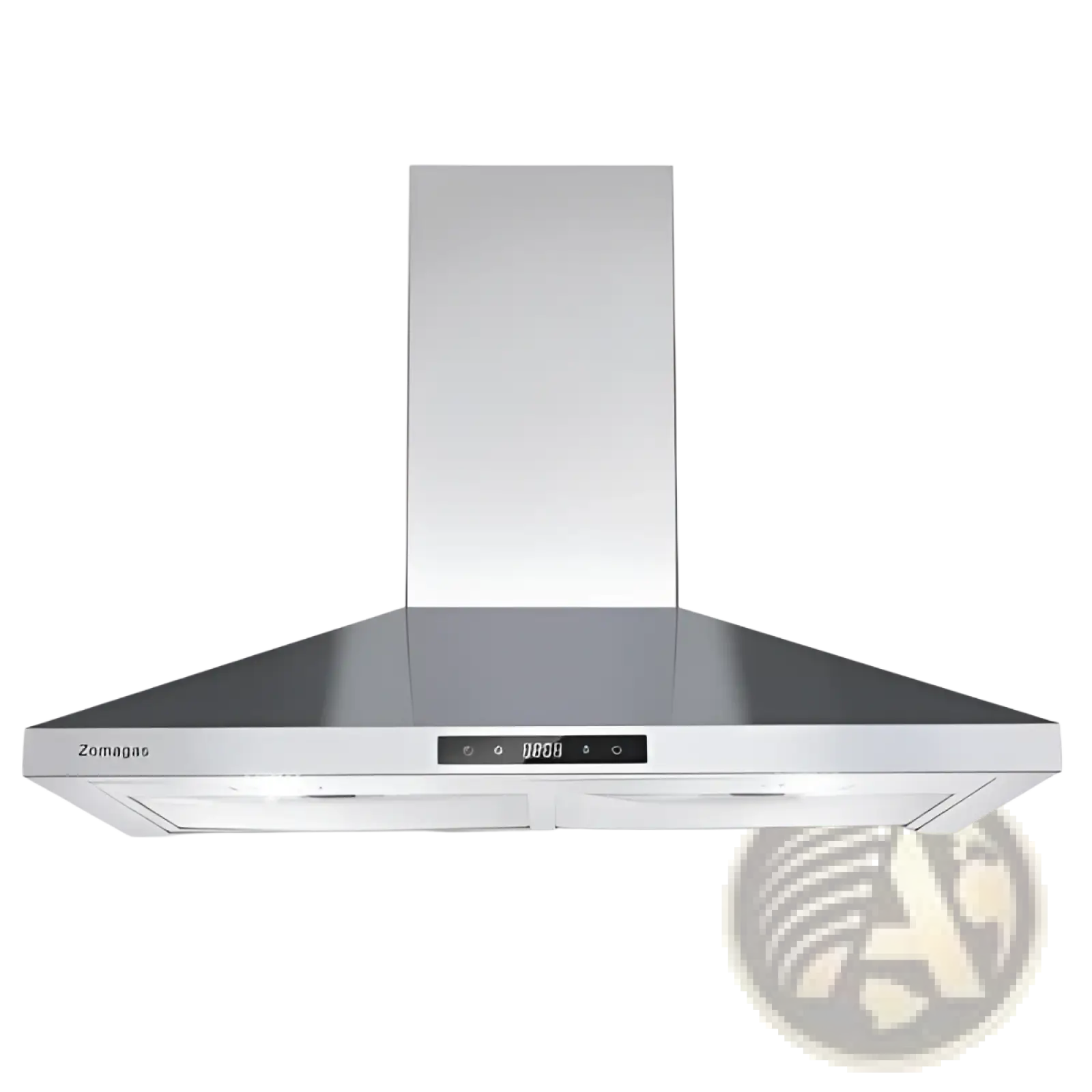 30 inch wall mount stainless steel zomagas range hood with sleek modern design and digital control panel 450 cfm