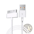 White usb-to-30-pin charging cable 1 meter long for iphone 4 ipad ipod with durable material and reliable performance