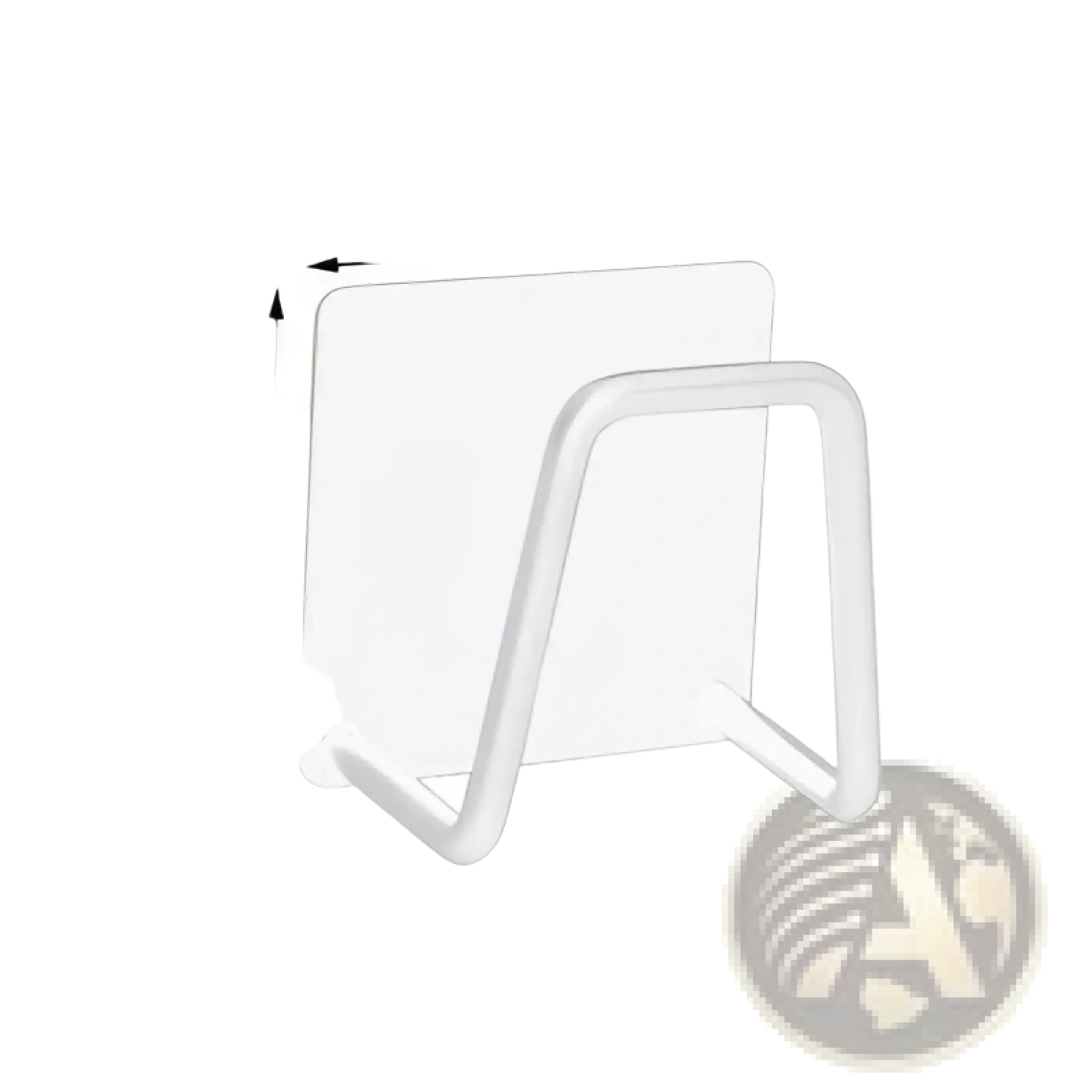 Clear plastic wall-mounted utensil holder with minimalist design for 304 stainless steel sink sponge drying rack use