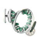 White and green 30kedu detachable circular leg massage roller with segmented textured rollers for leg shaping